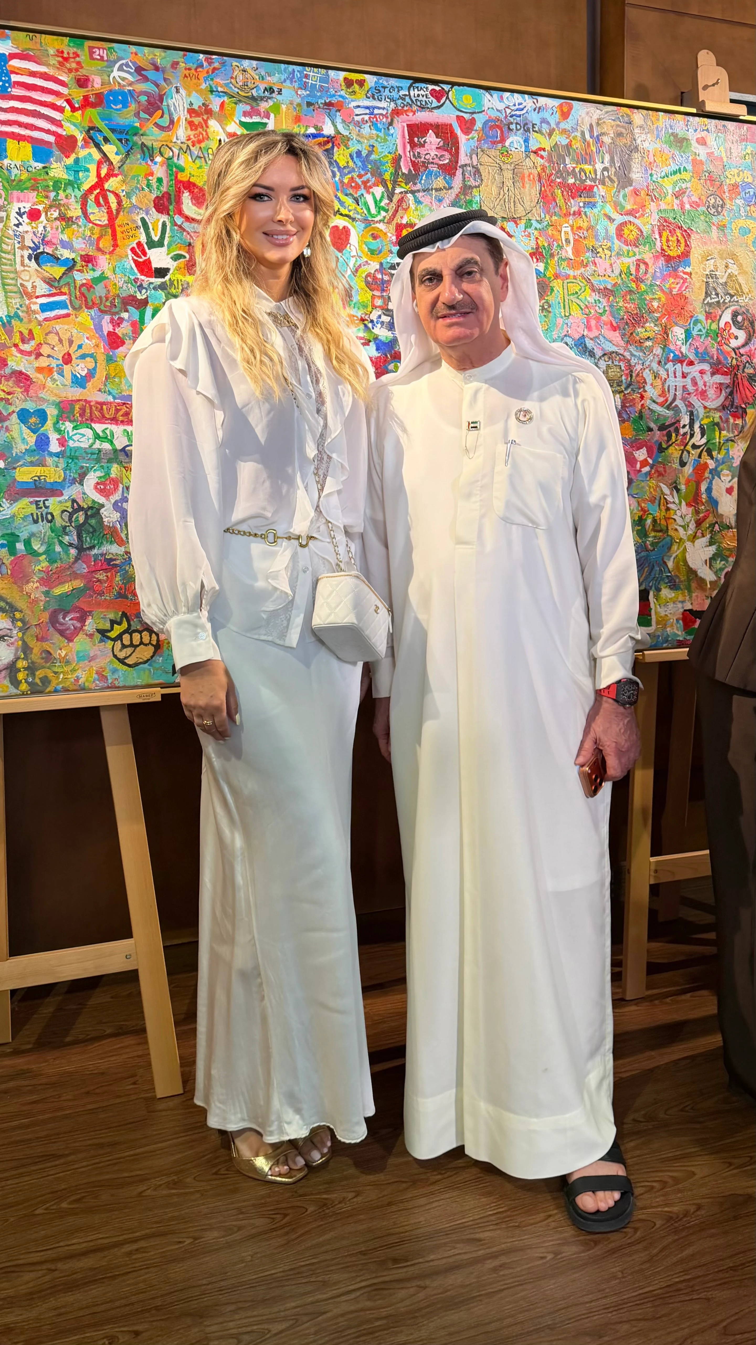 World Painting event scene by Ksenia Andrienko at The Ritz-Carlton DIFC